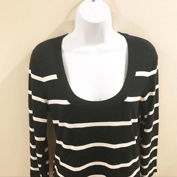Rag & Bone | Striped Sweater Dress Black Medium - Picture 4 of 12